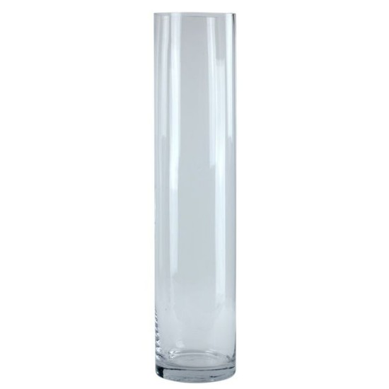 80cm x 18cm Clear Glass Cylinder Vase GL058